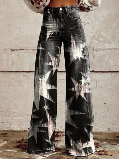 Jeans Wide-Leg "Imitation Jeans" in Tessuto Light-Poly