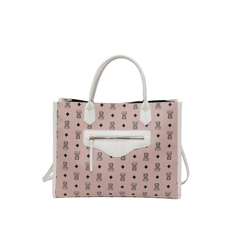 Borsa a Tracolla "Street Fashion" Color Block con Doppia Tracolla e Chiusura Safe-Zip