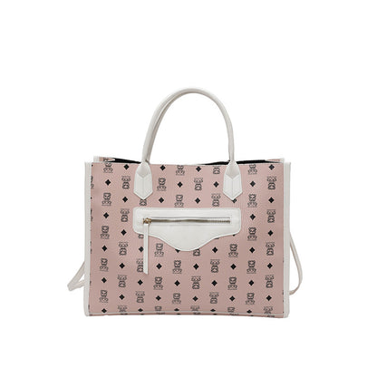Borsa a Tracolla "Street Fashion" Color Block con Doppia Tracolla e Chiusura Safe-Zip