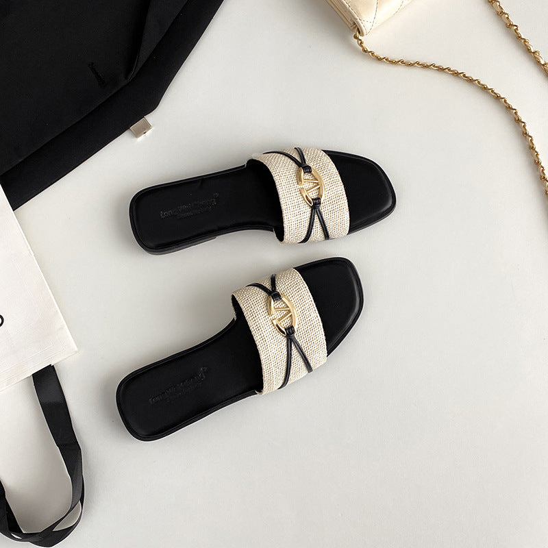 Sandalo Flatform Casual Linen