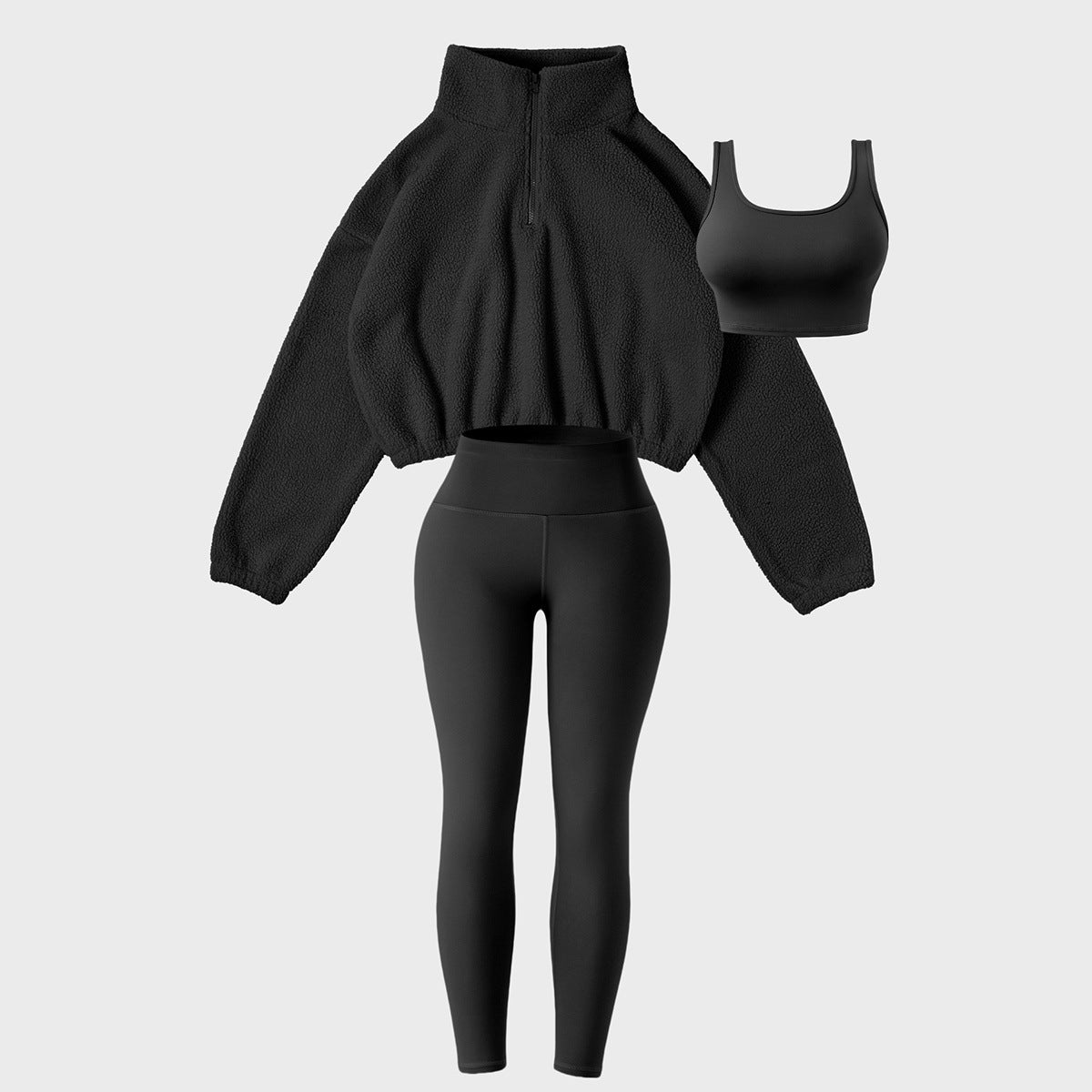 Completo Sportivo 3 Pezzi Quick-Dry con Bra Integrato