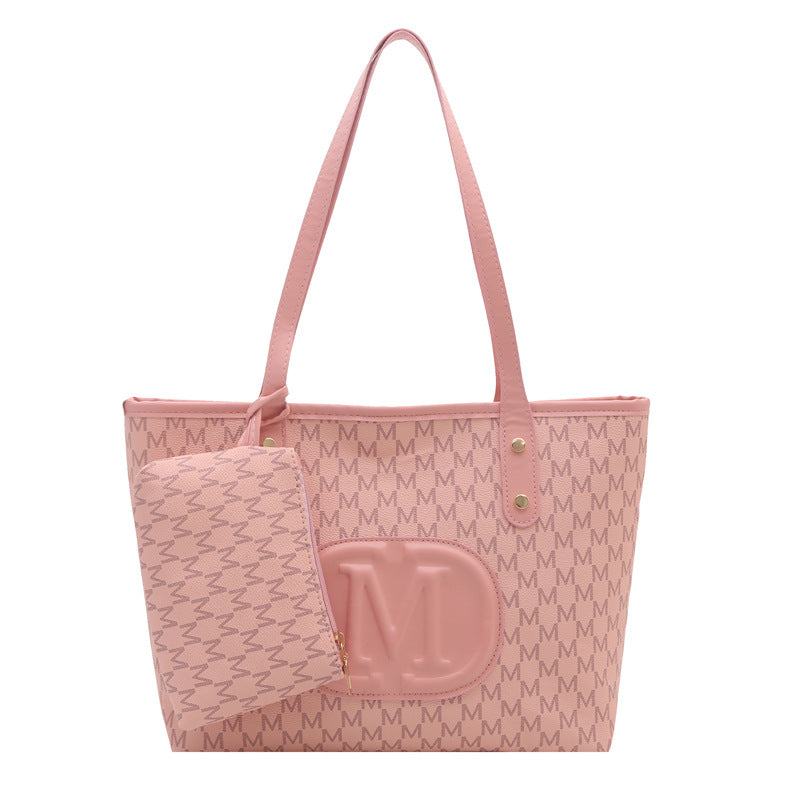 Tote Bag "Street Fashion" Horizontal Square con Dettagli Splicing e Chiusura Safe-Zip