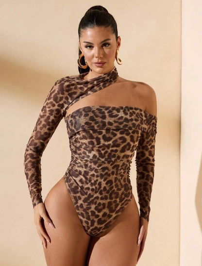 Jumpsuit Aderente in "Milk Silk" – Tuta Capri a Manica Lunga e Vita Bassa