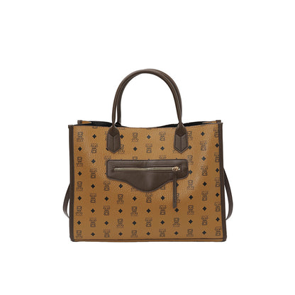 Borsa a Tracolla "Street Fashion" Color Block con Doppia Tracolla e Chiusura Safe-Zip