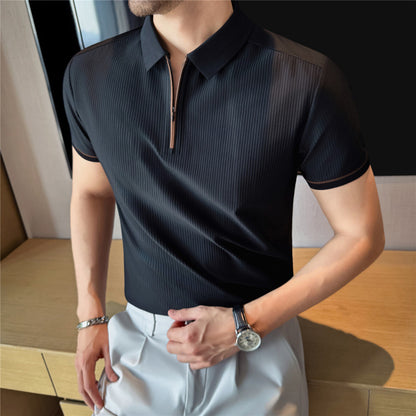 Polo "Essential Summer" Slim Fit in Cotone Traspirante e Moisture-Wicking