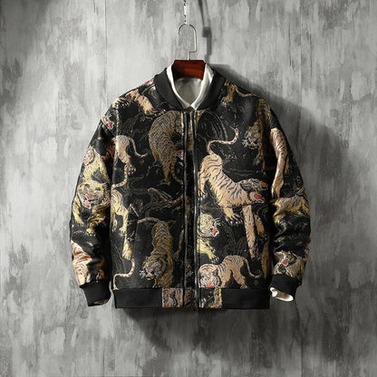 Giacca Bomber Coreana con Ricamo Orientale