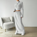 Completo Leisure Due Pezzi con Sweatshirt Crop e Long Dress Coordinato