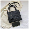Borsa "Street Fashion" Plaid Square con Sistema a Tre Tracolle e Tasca 3D