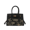 Shoulder Handbag "Literary Style" Horizontal Square con Tasca 3D e Finiture Stitching