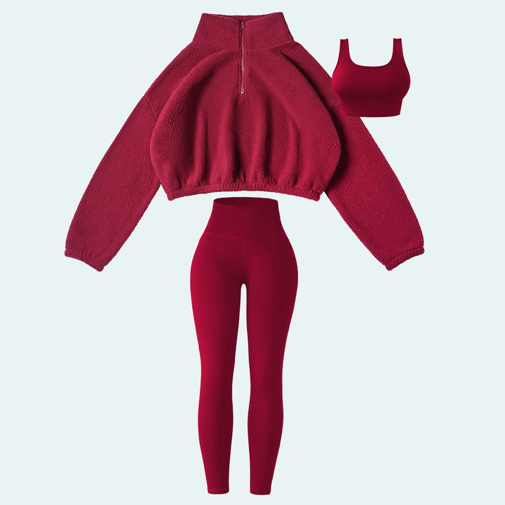 Completo Sportivo 3 Pezzi Quick-Dry con Bra Integrato