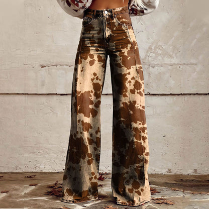 Jeans Wide-Leg "Imitation Jeans" in Tessuto Light-Poly