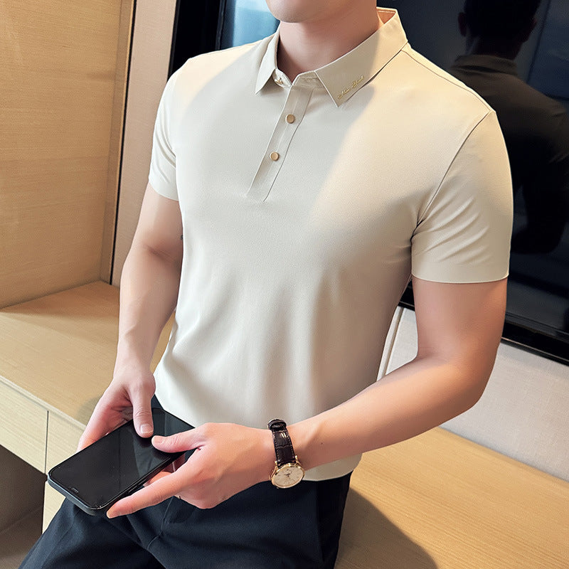 Polo "Metropolitan Essential" Slim Fit in Cotone Traspirante e Finitura No-Iron