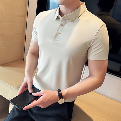 Polo "Metropolitan Essential" Slim Fit in Cotone Traspirante e Finitura No-Iron