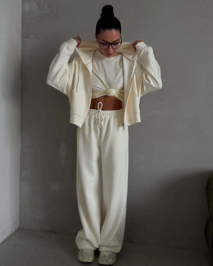 Felpa con Cappuccio Embroidered & Joggers High-Waist 2026