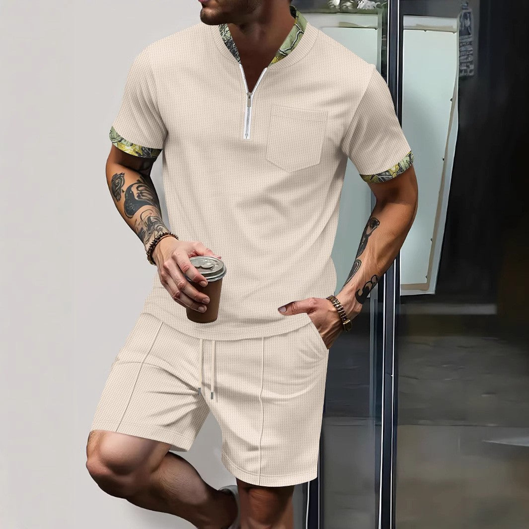 Completo Stand-Collar e Shorts
