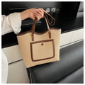 Tote Bag in Canvas "Cross-Border" con Doppia Tracolla e Scomparto Interno con Mezzanine