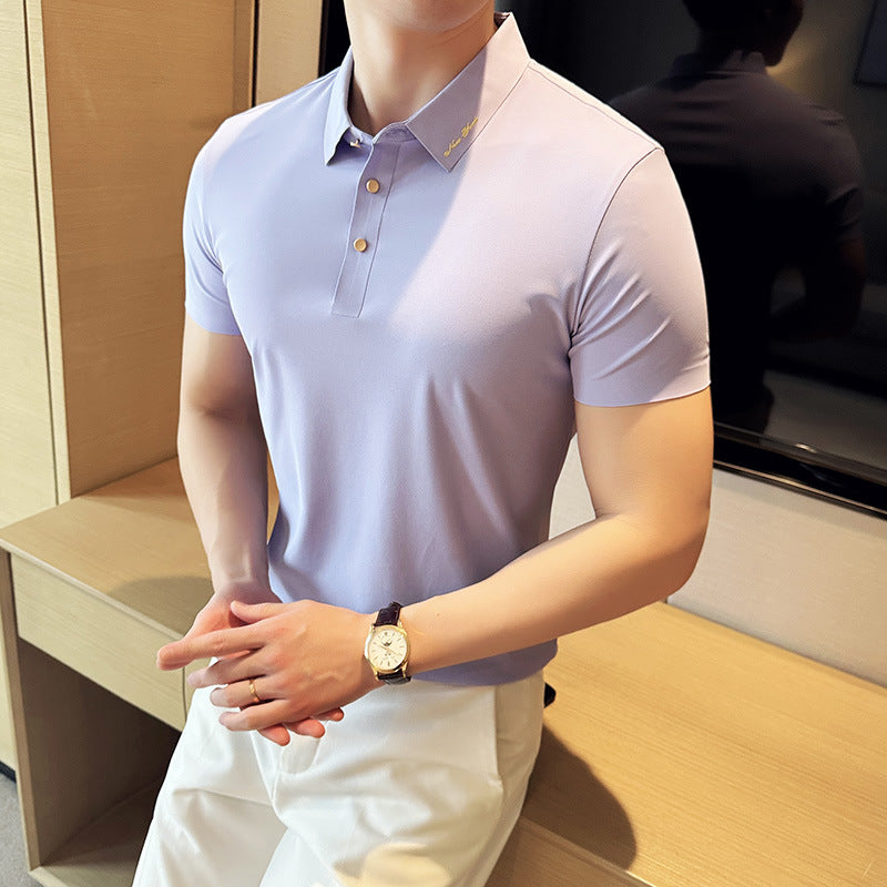 Polo "Metropolitan Essential" Slim Fit in Cotone Traspirante e Finitura No-Iron