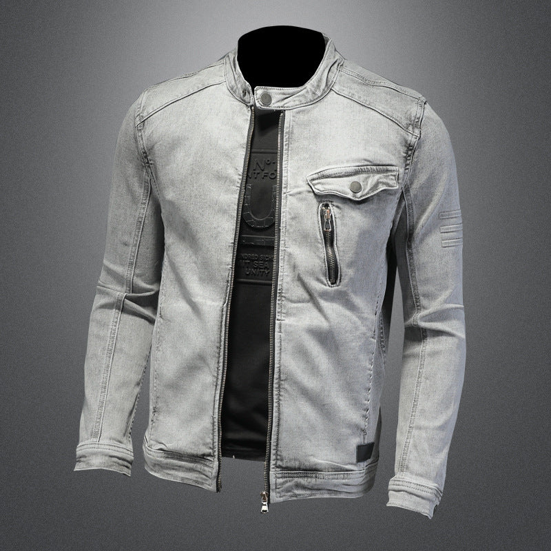 Jacket "Urban Pulse" Slim Fit con Stand Collar e Dettagli Zipper Tech