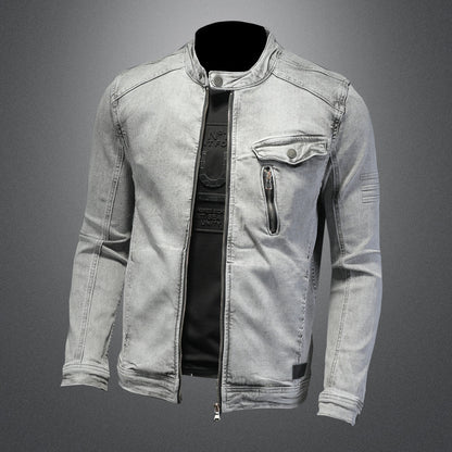 Jacket "Urban Pulse" Slim Fit con Stand Collar e Dettagli Zipper Tech