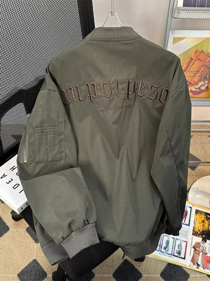 Bomber Varsity High-Street con Ricami "American Icon"