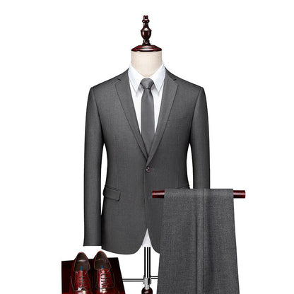 Completo Due Pezzi Slim Fit con Notch Lapel e Struttura Anti-Piega