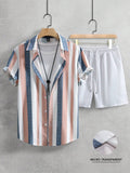 Camicia a Maniche Corte e Shorts in Tessuto Elasticizzato
