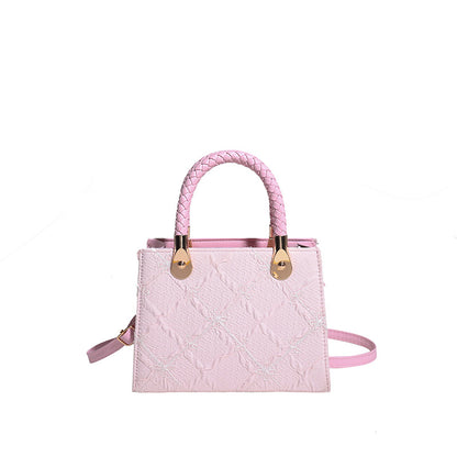 Borsa "Fresh & Sweet" Horizontal Square con Tasca 3D e Finiture Stitching