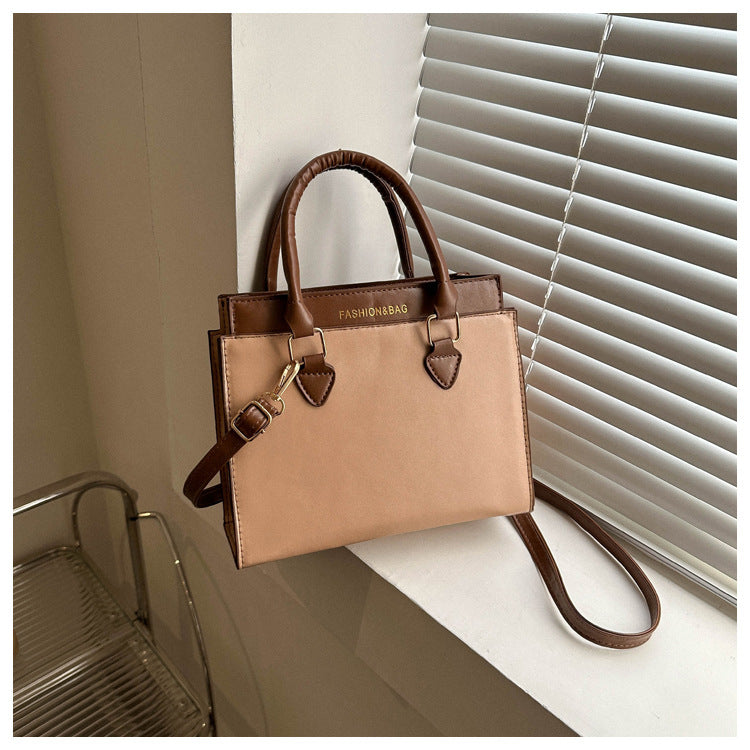 Borsa "Urban Simplicity" Vertical Square con Motivo Presbyopia e Chiusura Safe-Zip