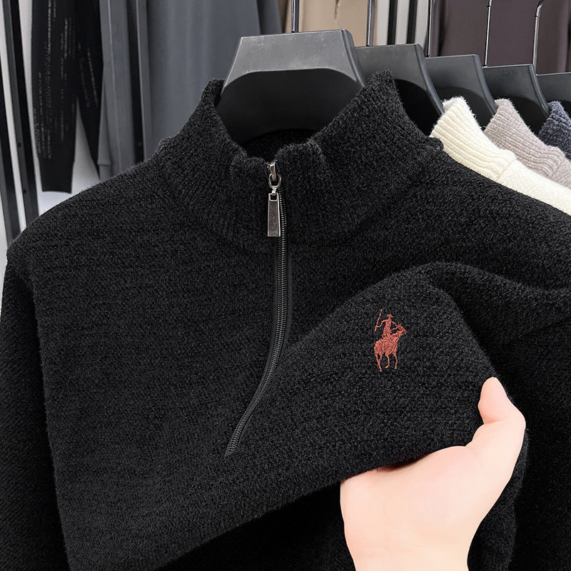 Maglione Turtleneck con Zip in Velvet "Heat-Tech" 2026