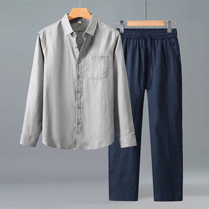 Completo Urban Zen 2026: Camicia in 100% Lino e Pantaloni coordinati