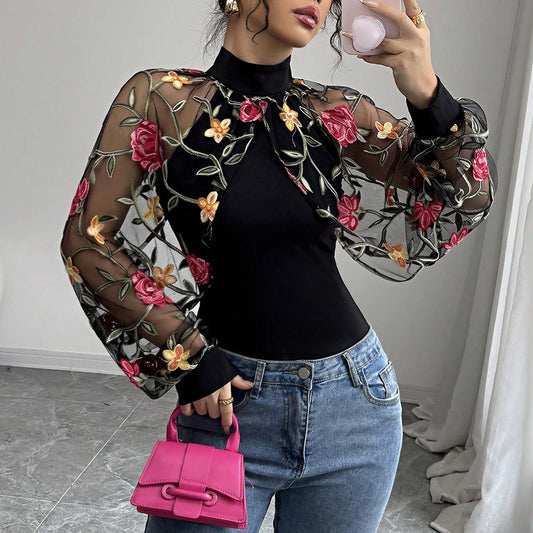 Camicia Retro in Pizzo e Ricami - Estate 2026