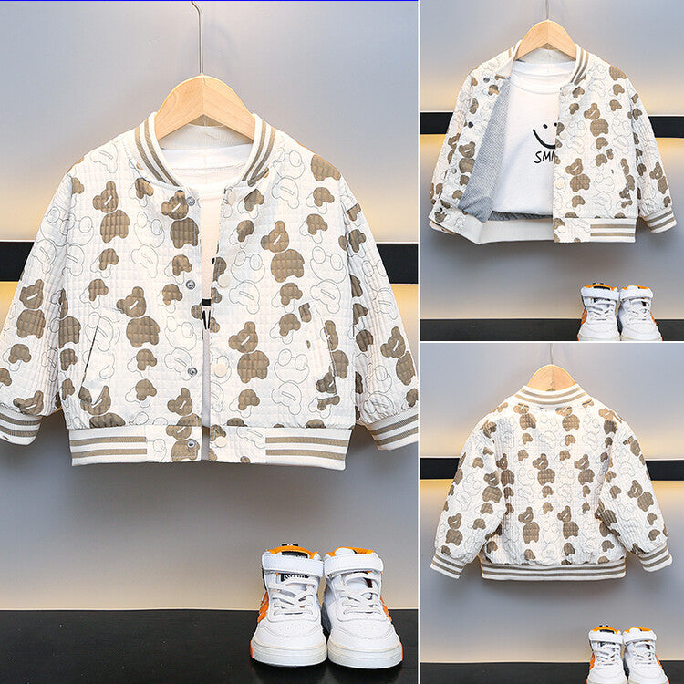 Giacca Varsity in Cotone "Milky White" con Fodera Comfort