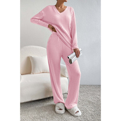 Trousers Suit "Knitted Comfort" con Texture Embossed e Silhouette Long-Sleeve