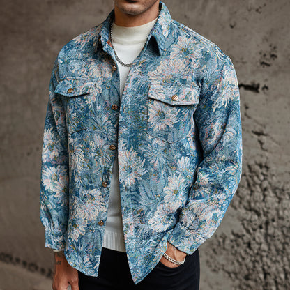 Giacca Corduroy American Retro Jacquard