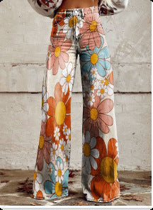 Jeans Wide-Leg "Imitation Jeans" in Tessuto Light-Poly