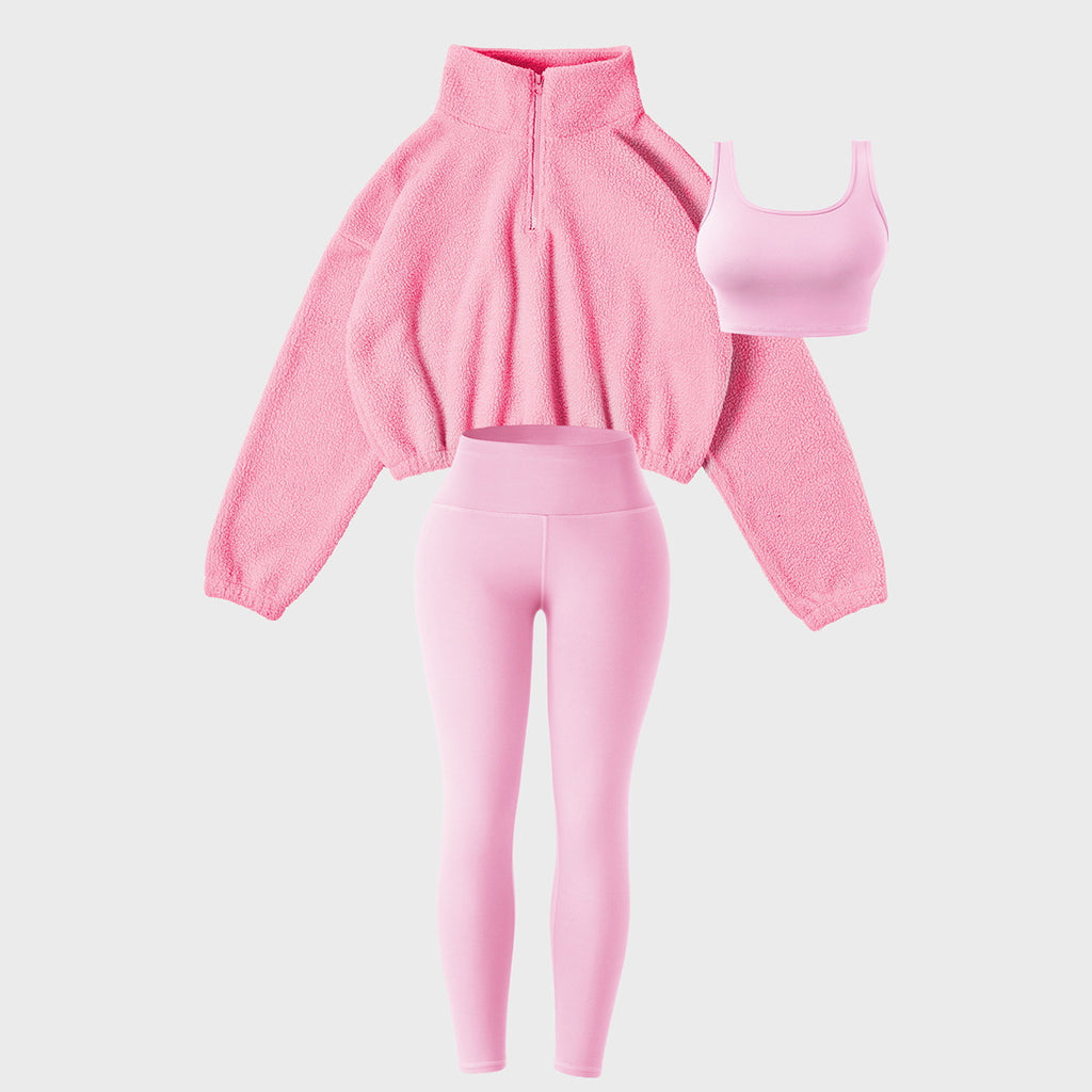 Completo Sportivo 3 Pezzi Quick-Dry con Bra Integrato