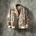 Giacca Bomber Coreana con Ricamo Orientale