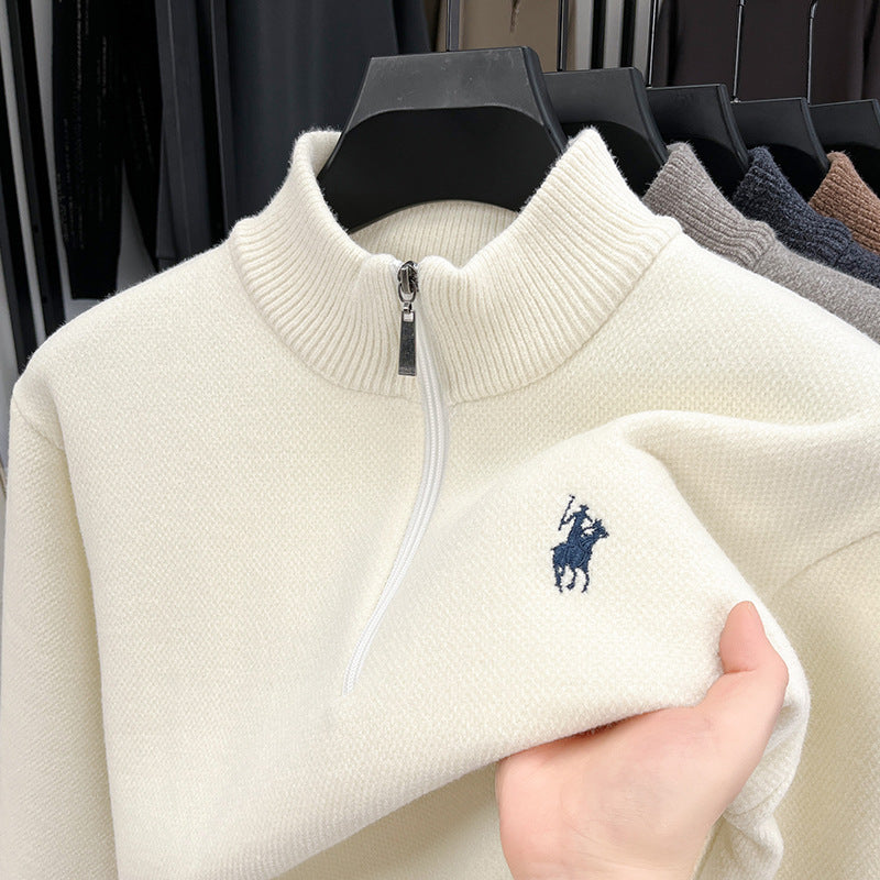 Maglione Turtleneck con Zip in Velvet "Heat-Tech" 2026