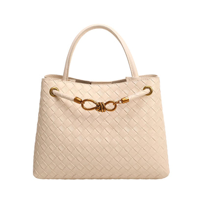 Shoulder Bag "Urban Minimalism" con Trama Weaving e Chiusura Magnetica