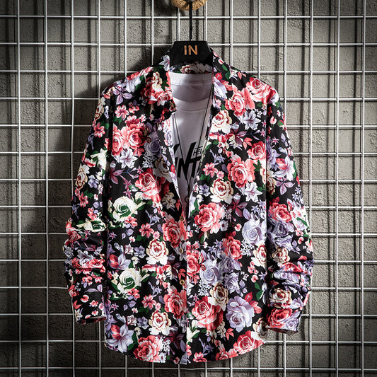 Camicia Floral Japanese Retro
