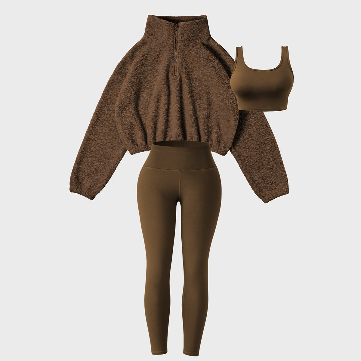 Completo Sportivo 3 Pezzi Quick-Dry con Bra Integrato
