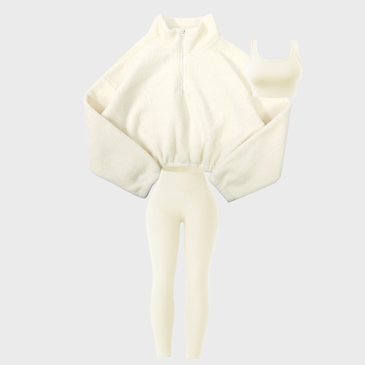 Completo Sportivo 3 Pezzi Quick-Dry con Bra Integrato