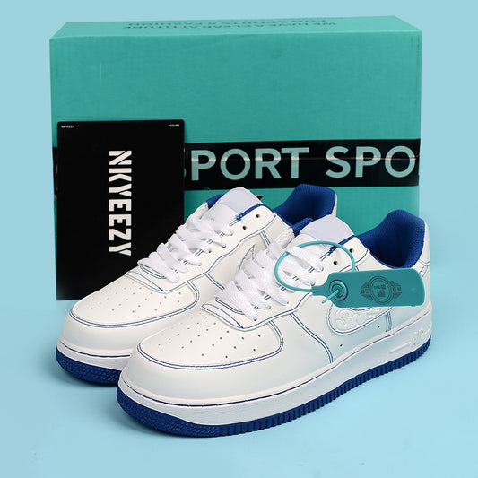 Air Force One White And Blue Stitching