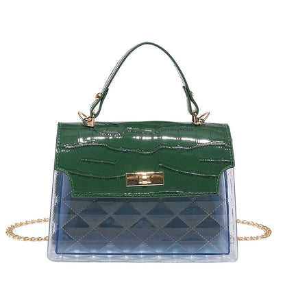 Borsa a Tracolla "Street Fashion" Horizontal Square con Dettagli Leopard e Ricamo Artigianale