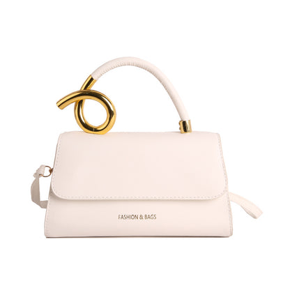 Borsa "Cross-Border Trend" Horizontal Square con Chiusura a Scatto e Finiture Stitching