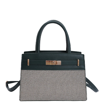 Borsa "Street Trend" Horizontal Square con Dettagli Splicing e Chiusura Safe-Zip