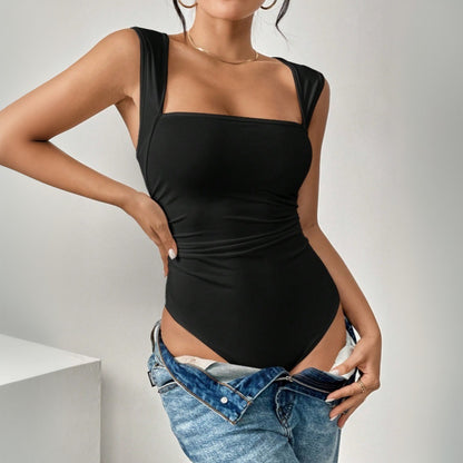 Jumpsuit Sleeveless a Sigaretta con Vita Alta e Taglio "Temperament Commuter"