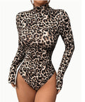 Jumpsuit Elegante a Manica Lunga – Tuta Capri Leopardata per Ufficio e Daily Chic