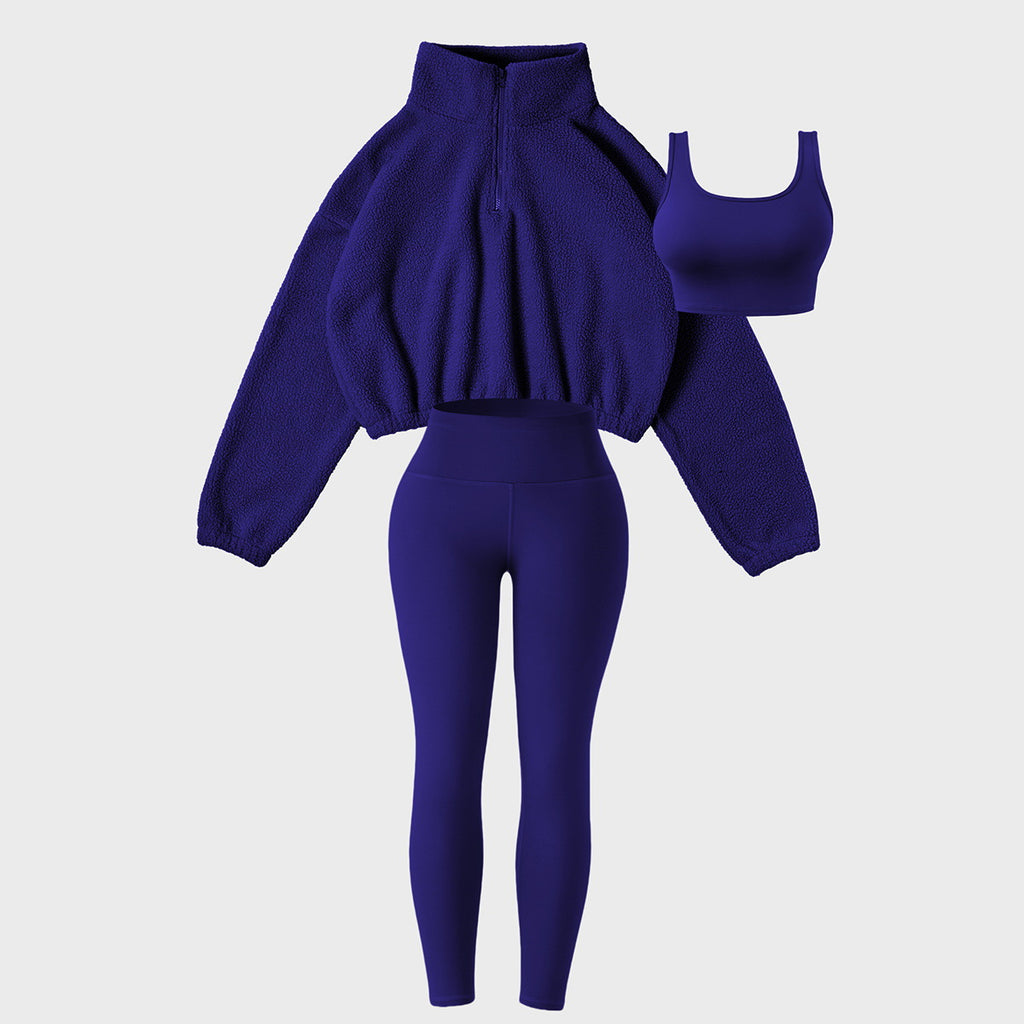 Completo Sportivo 3 Pezzi Quick-Dry con Bra Integrato