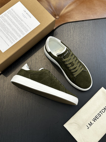 Calzatura Casual in Primo Fiore con Sistema Shock-Absorption e Design Front-Tie